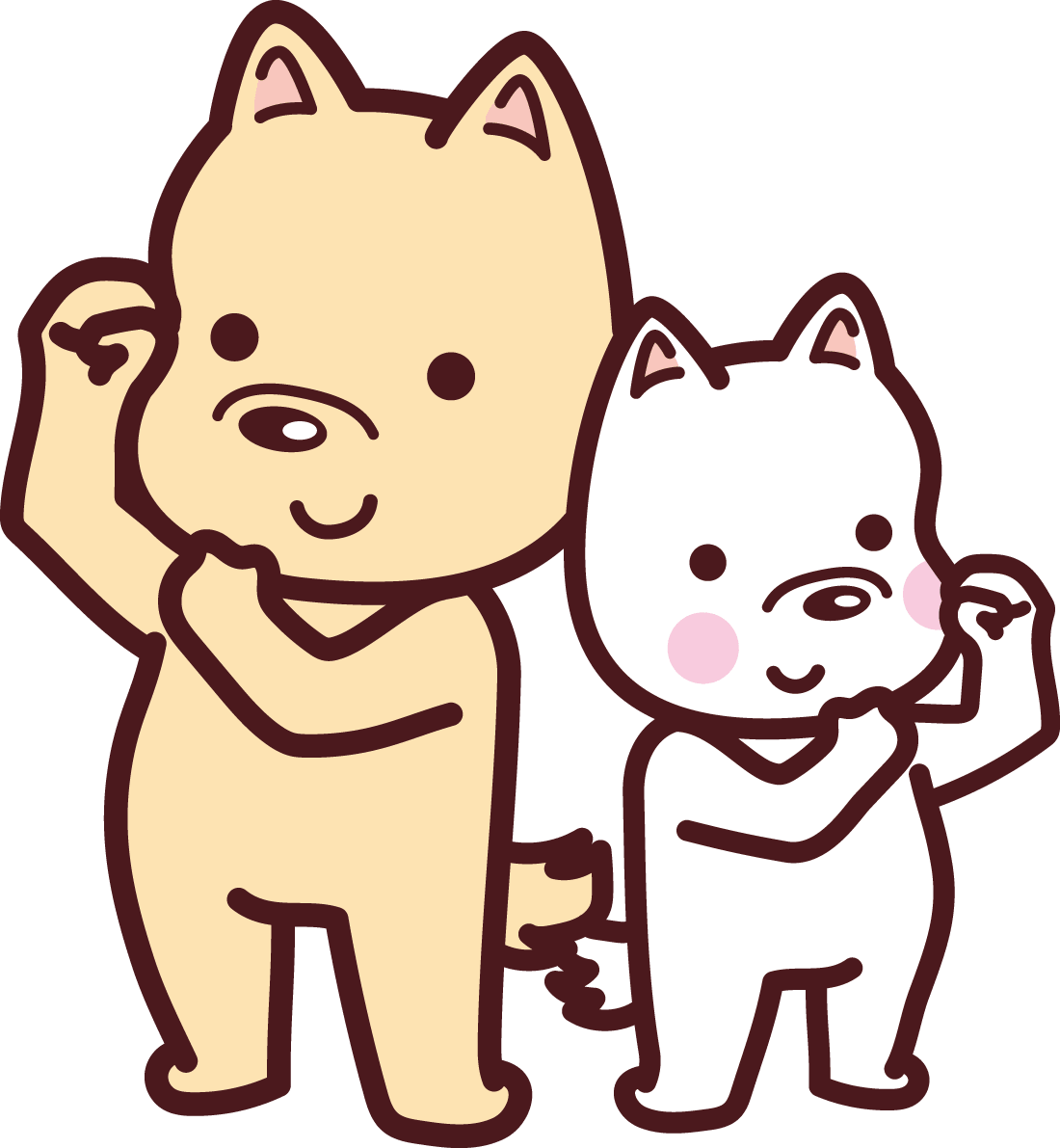 Dog-Cute parent and child dog guts pose 2018 Zodiac