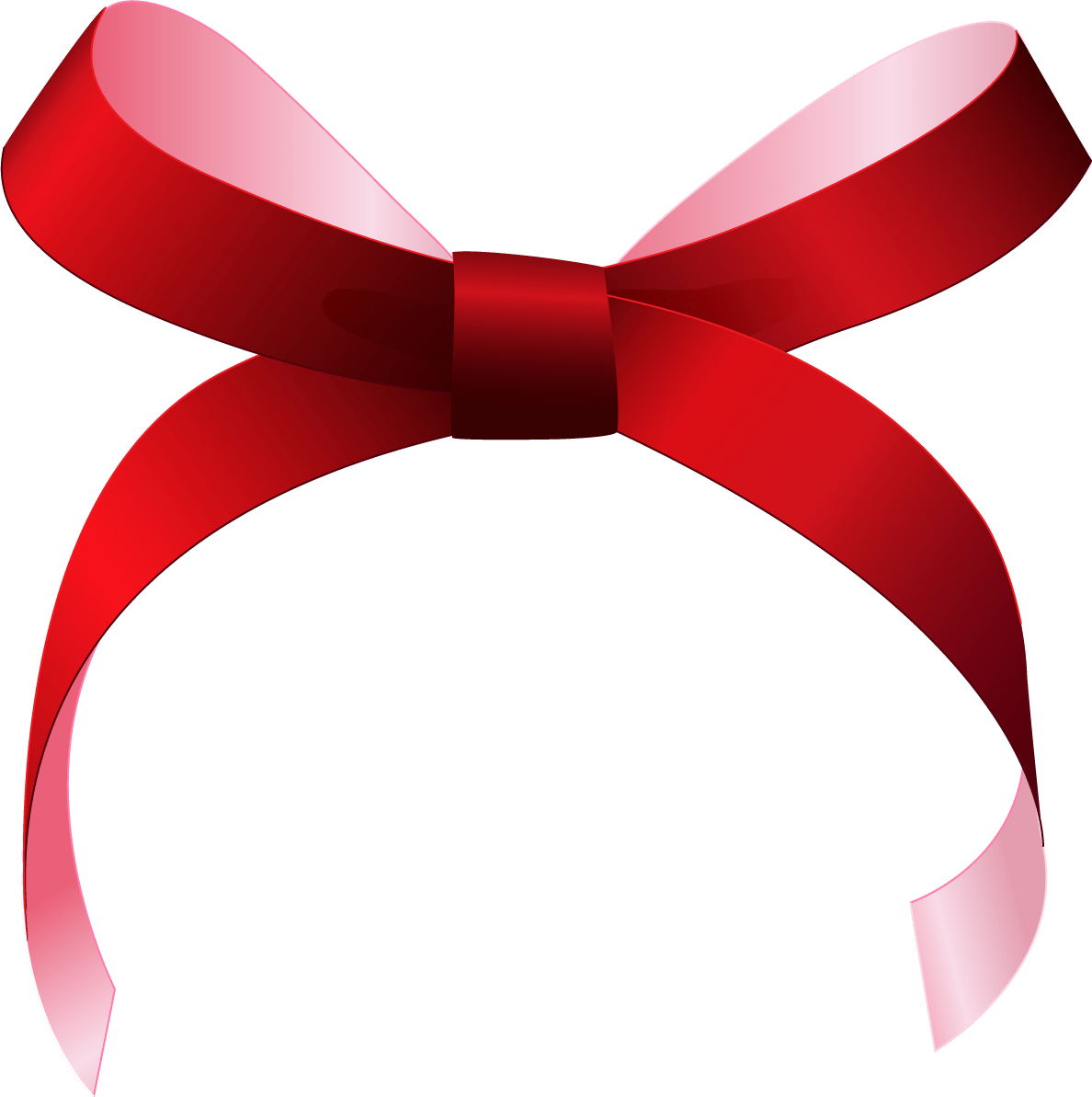 Red ribbon-Red ribbon pretending to be a front and back bow