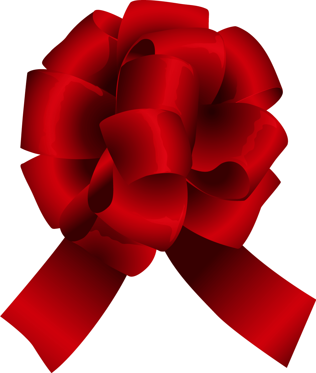 Red Ribbon-Pretending to be a pompon bow