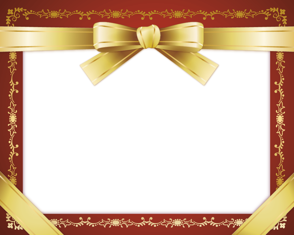 Cute ribbon frame-decoration