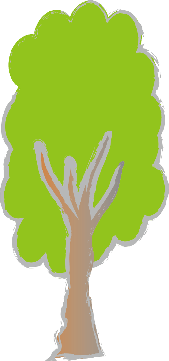 Handwritten rectangular tree