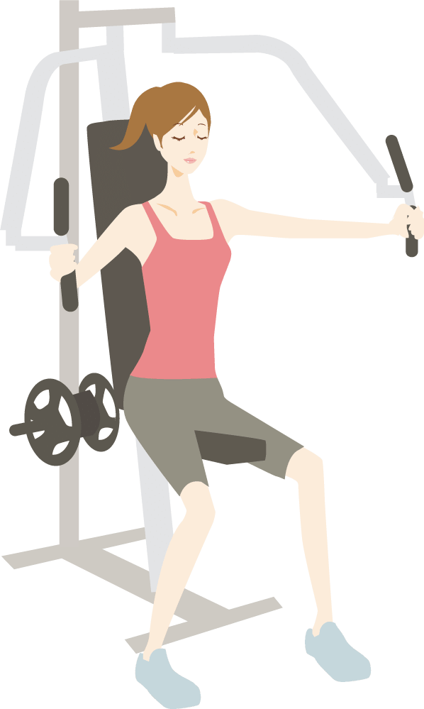 Muscle training-diet woman