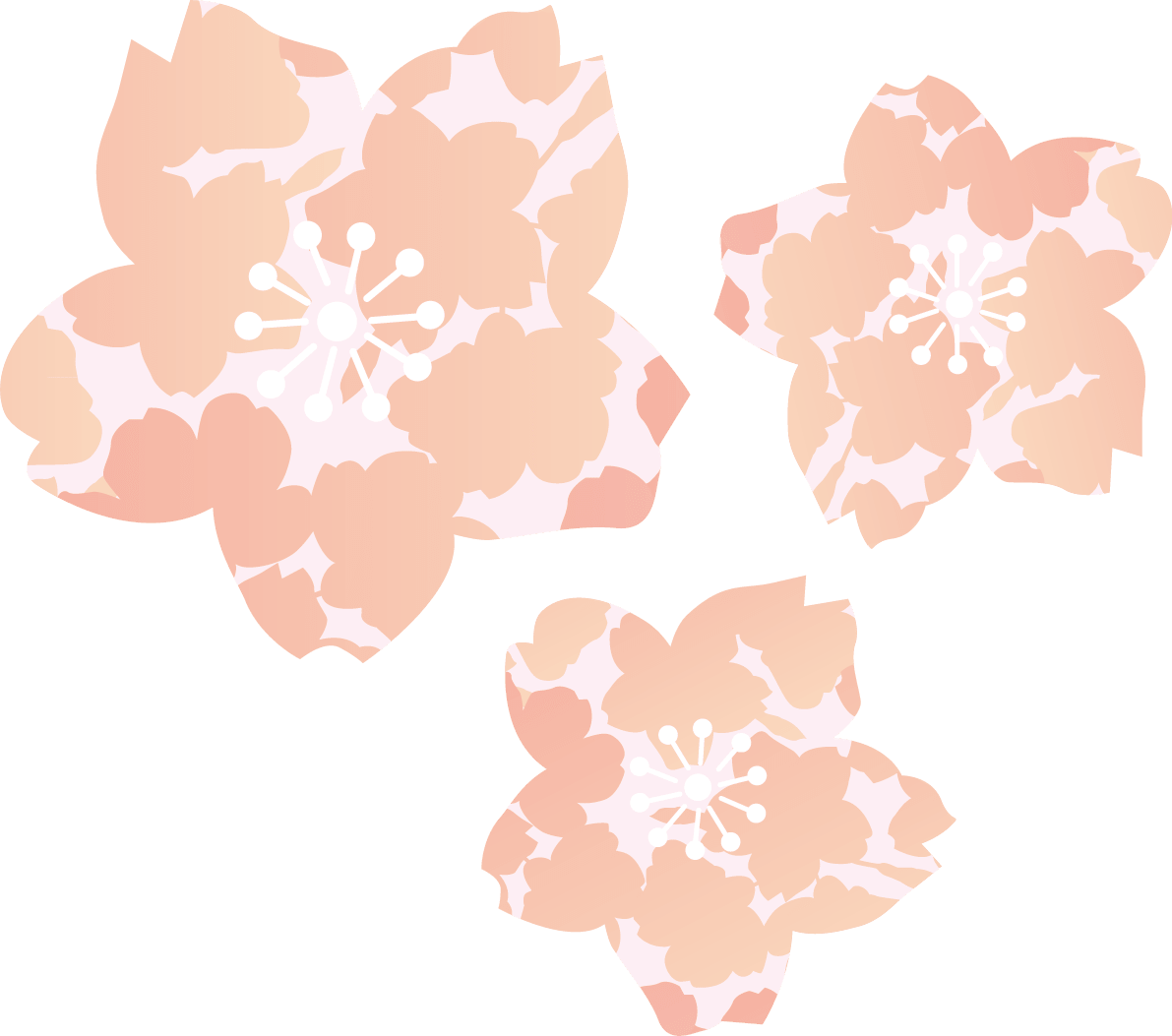 Cherry blossom petals with cherry blossom pattern-fashionable