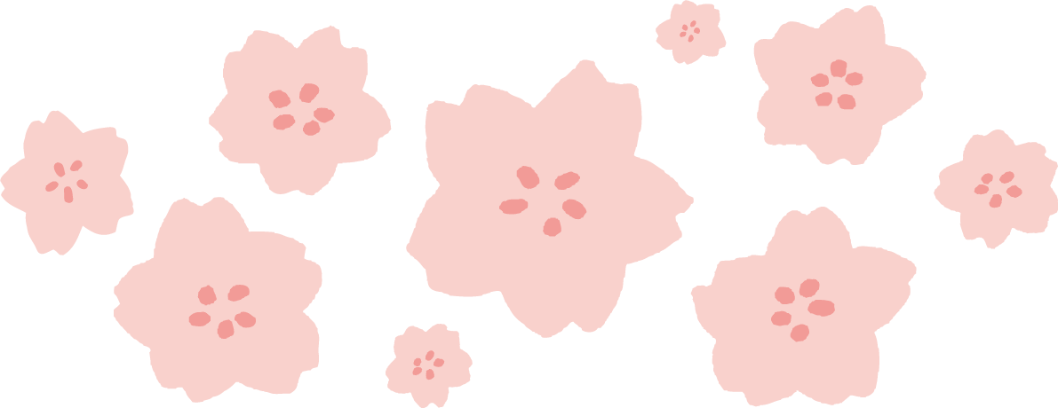 Many hand-painted cherry blossom illustrations-One point (free)