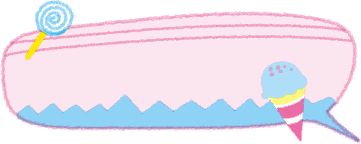 Horizontal and pop handwritten style (ice cream) balloon