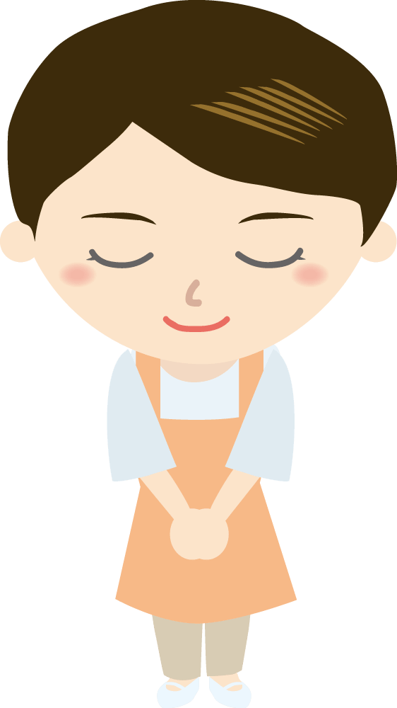 Female caregiver-bowing