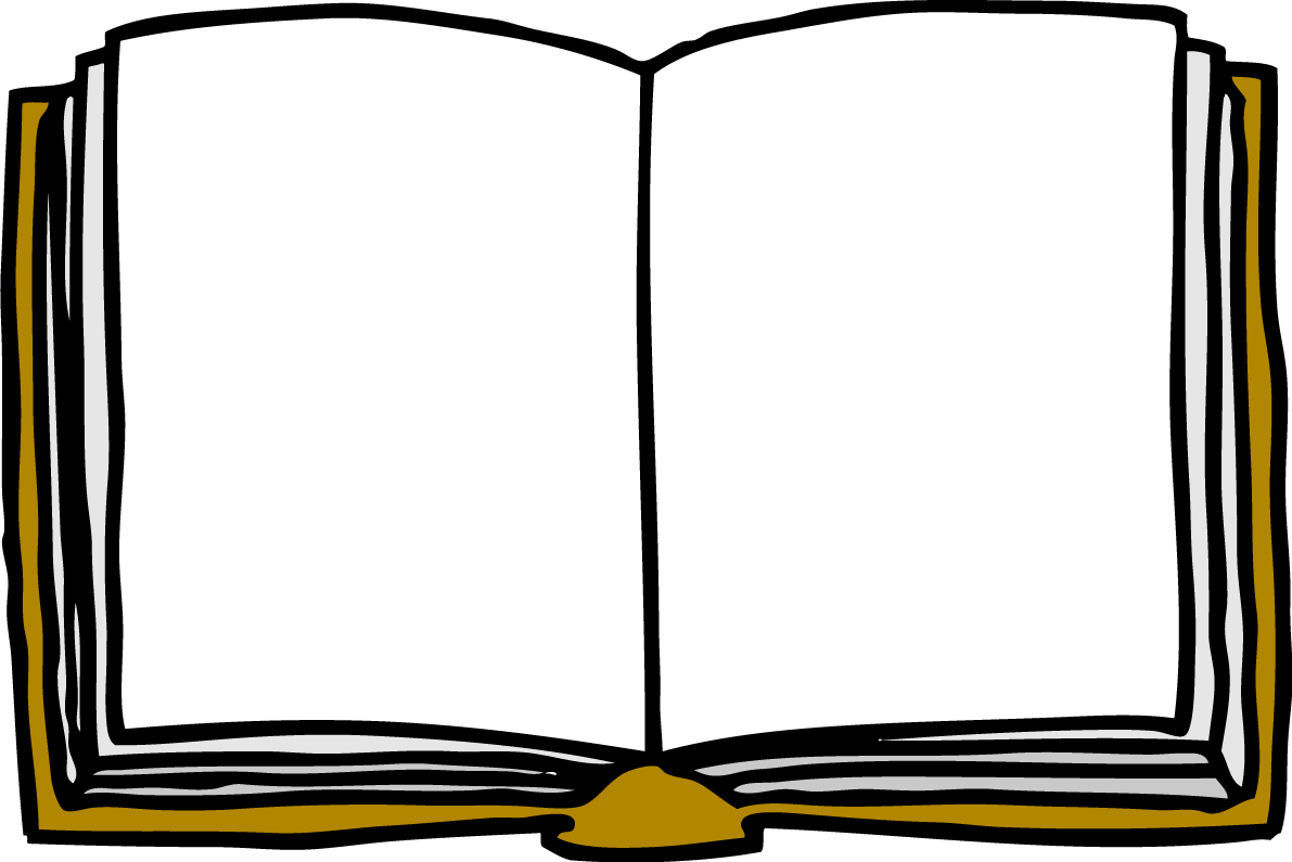 Hand-painted ocher open book spread