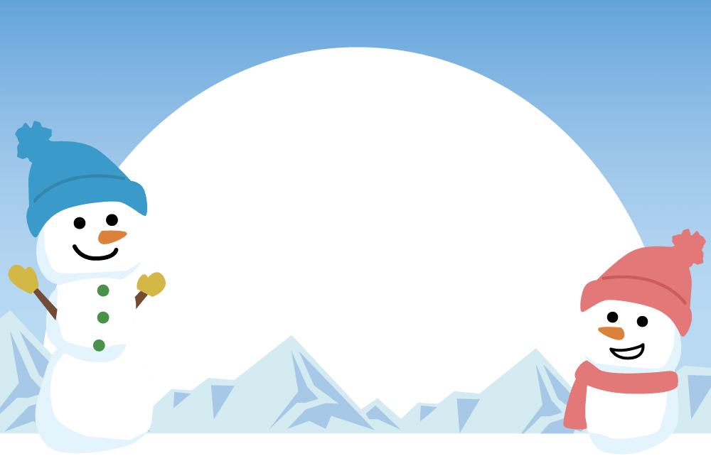Winter background illustration (snowman)