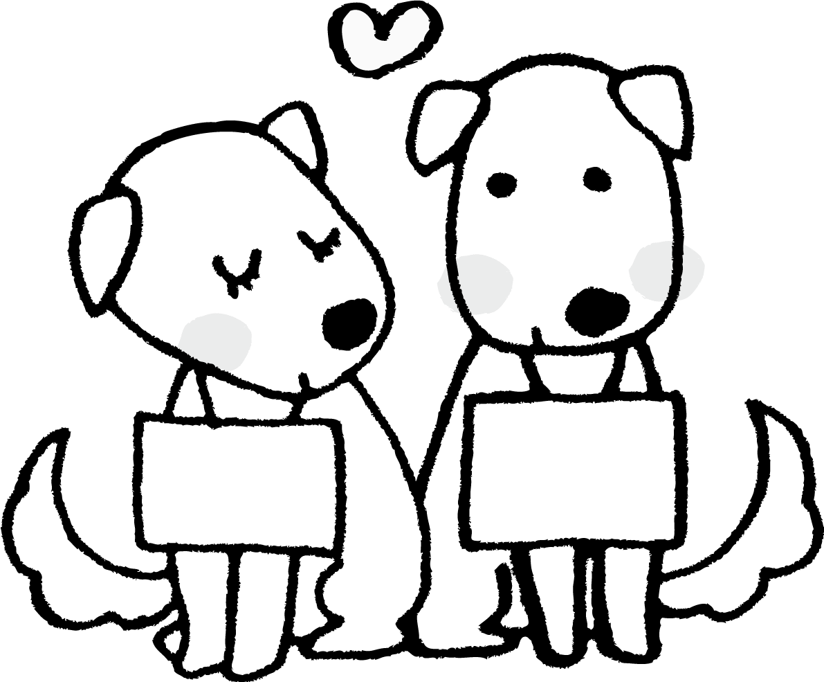 Nameplate-Cute black and white dog