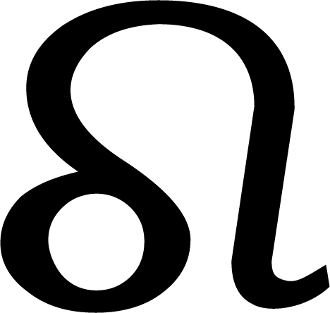 Black and white silhouette of the constellation mark of Leo