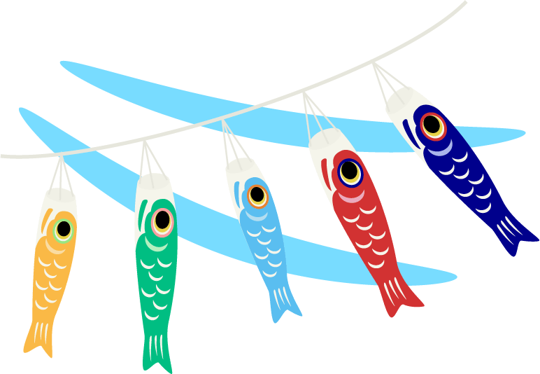 Carp streamer fluttering in the wind