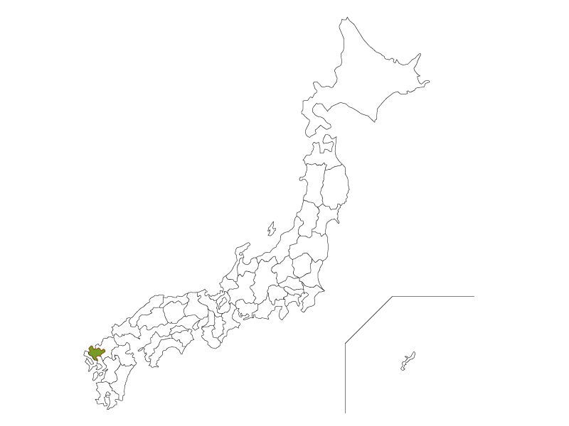 Japanese map and Saga prefecture