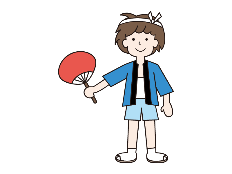 Summer Festival-Boys wearing happi coats