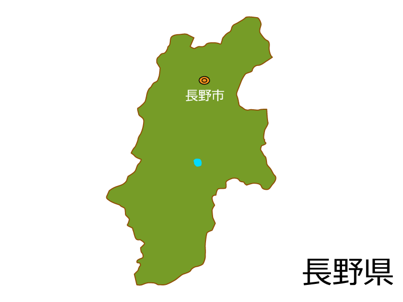 Map of Nagano Prefecture and Nagano City