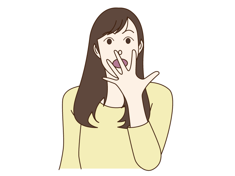 A scene where a woman is surprised