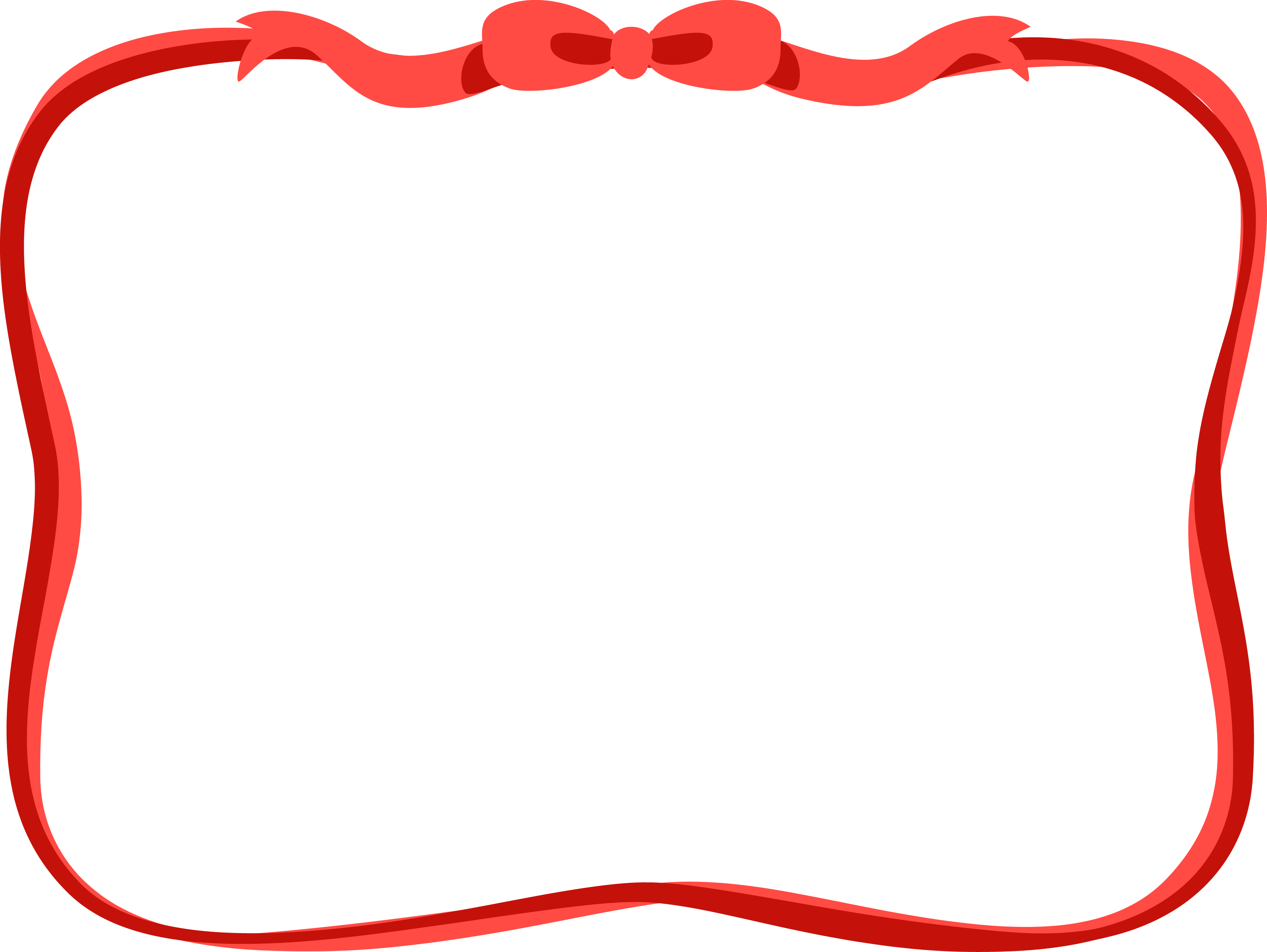 Red ribbon frame Decorative frame