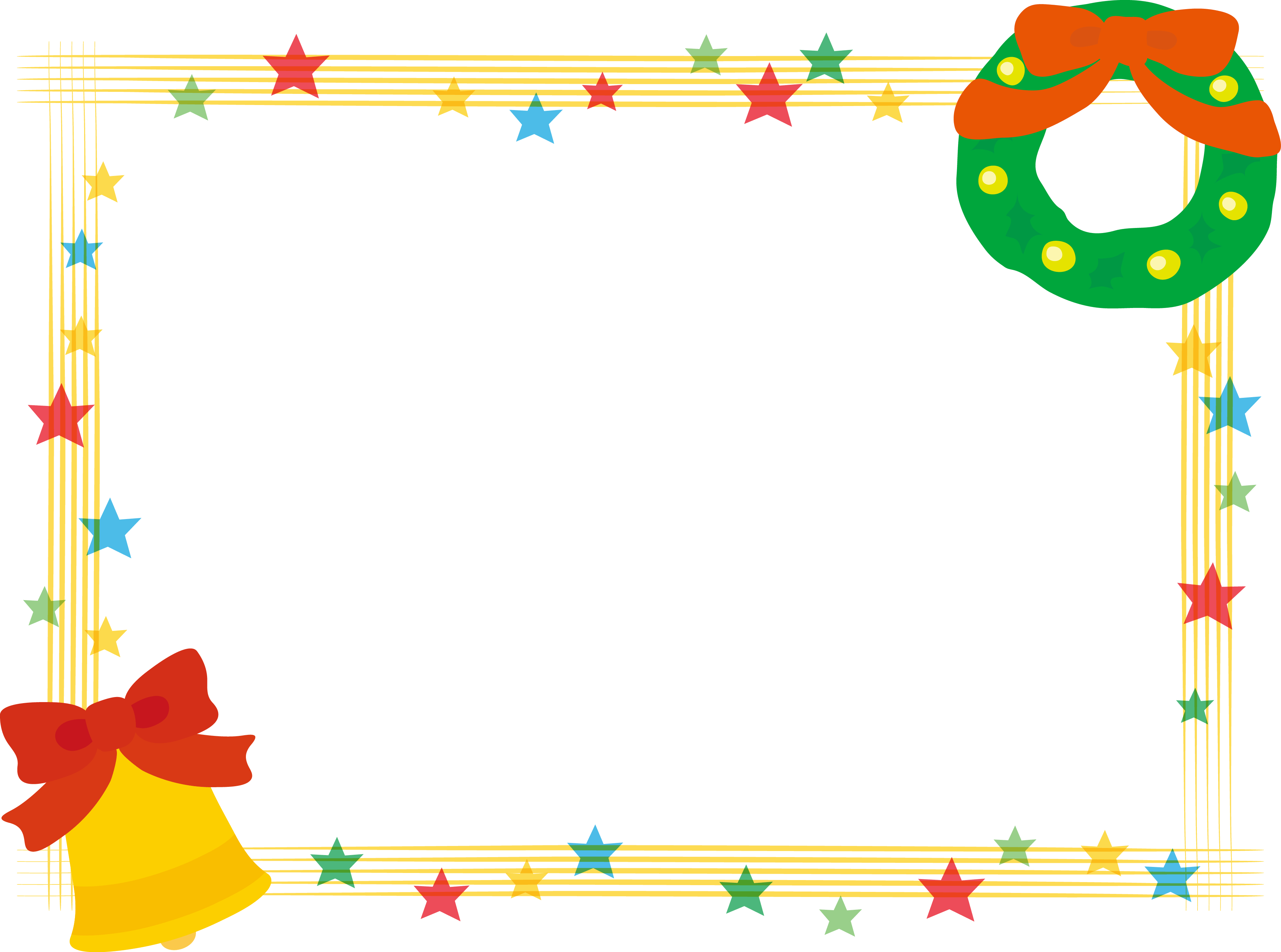 Glitter star and Christmas square frame Decorative frame