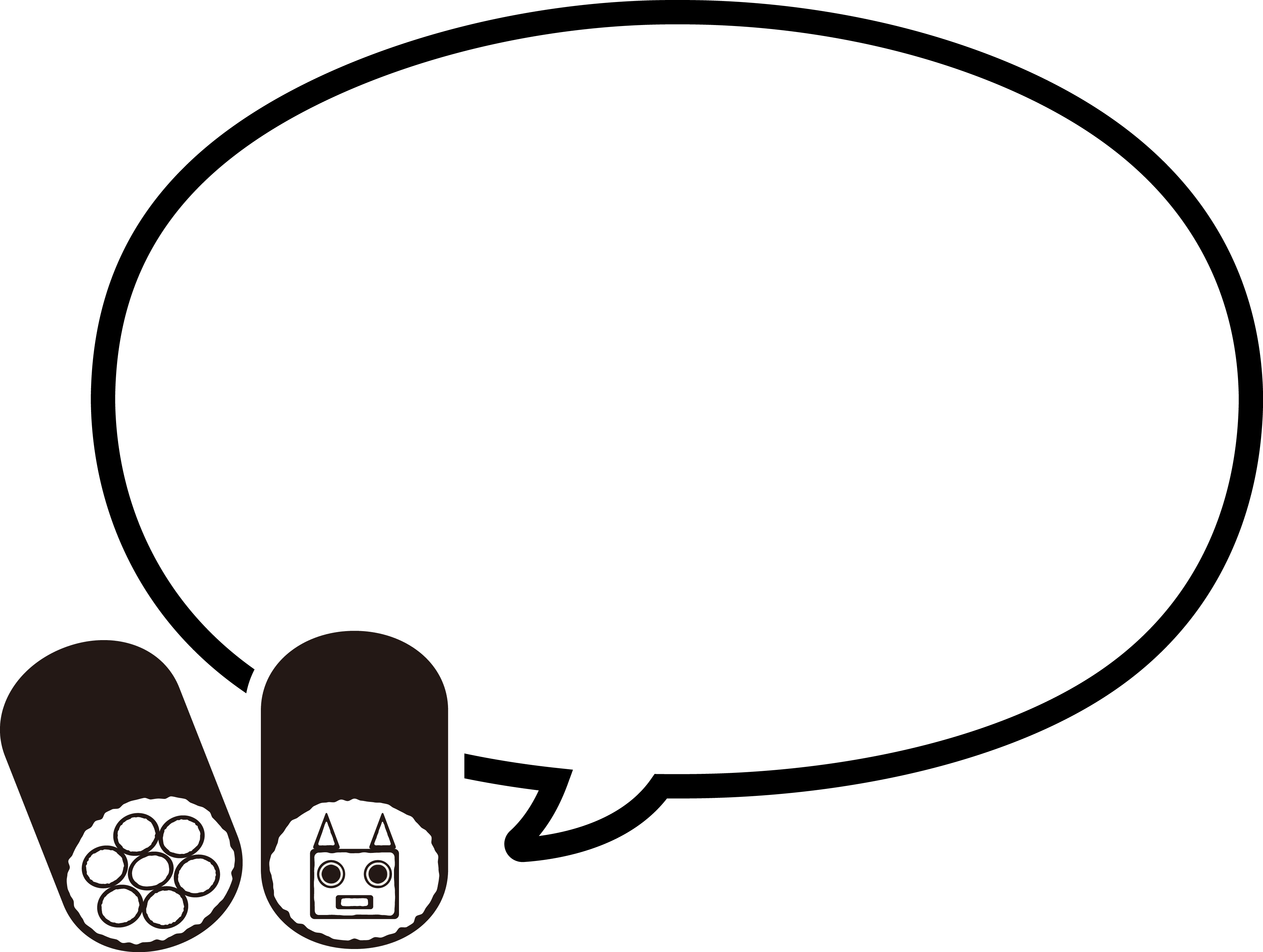 Black and white balloon frame decorative frame of demon and flower ehomaki