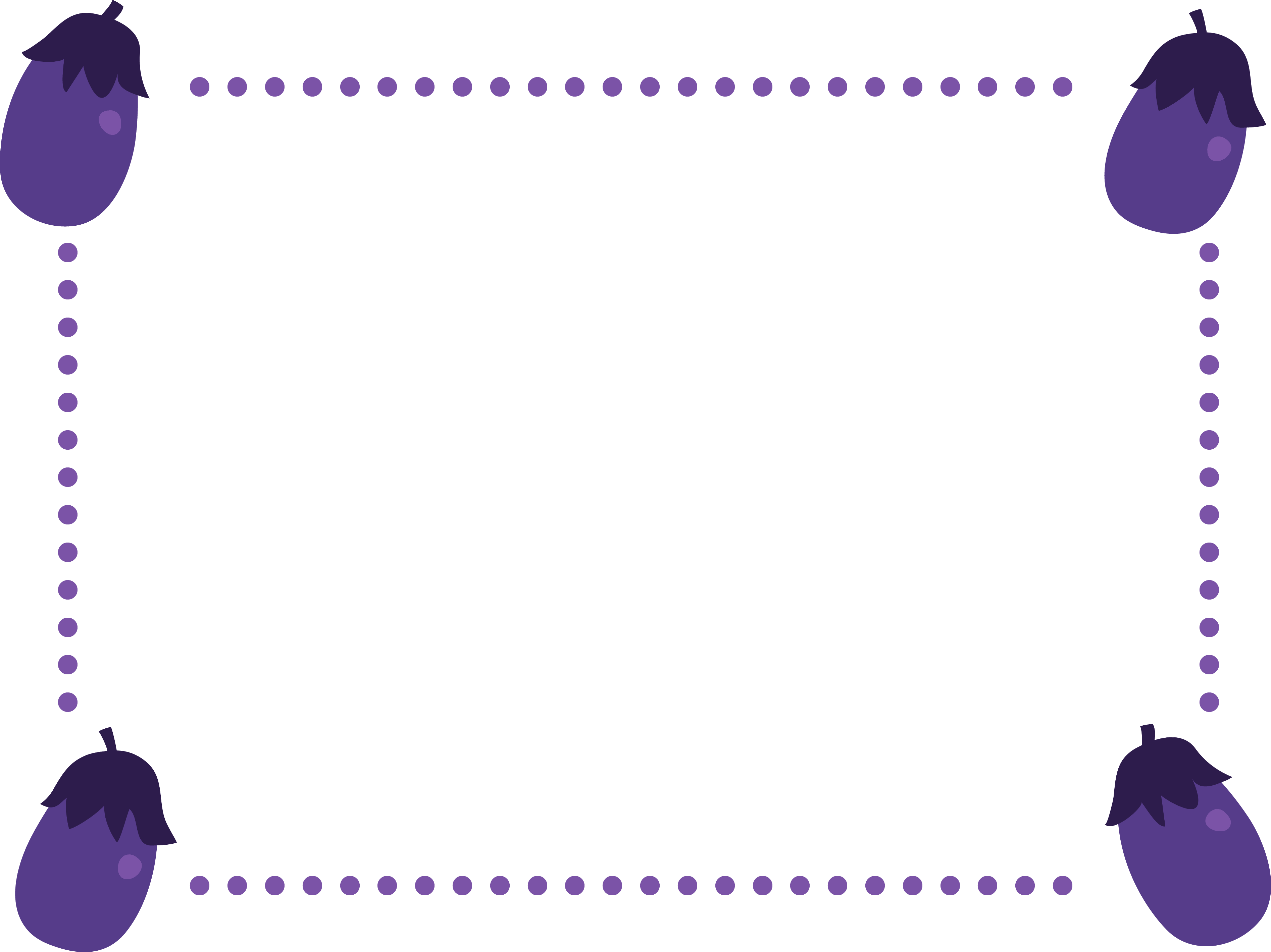 Eggplant frame at the four corners Decorative frame