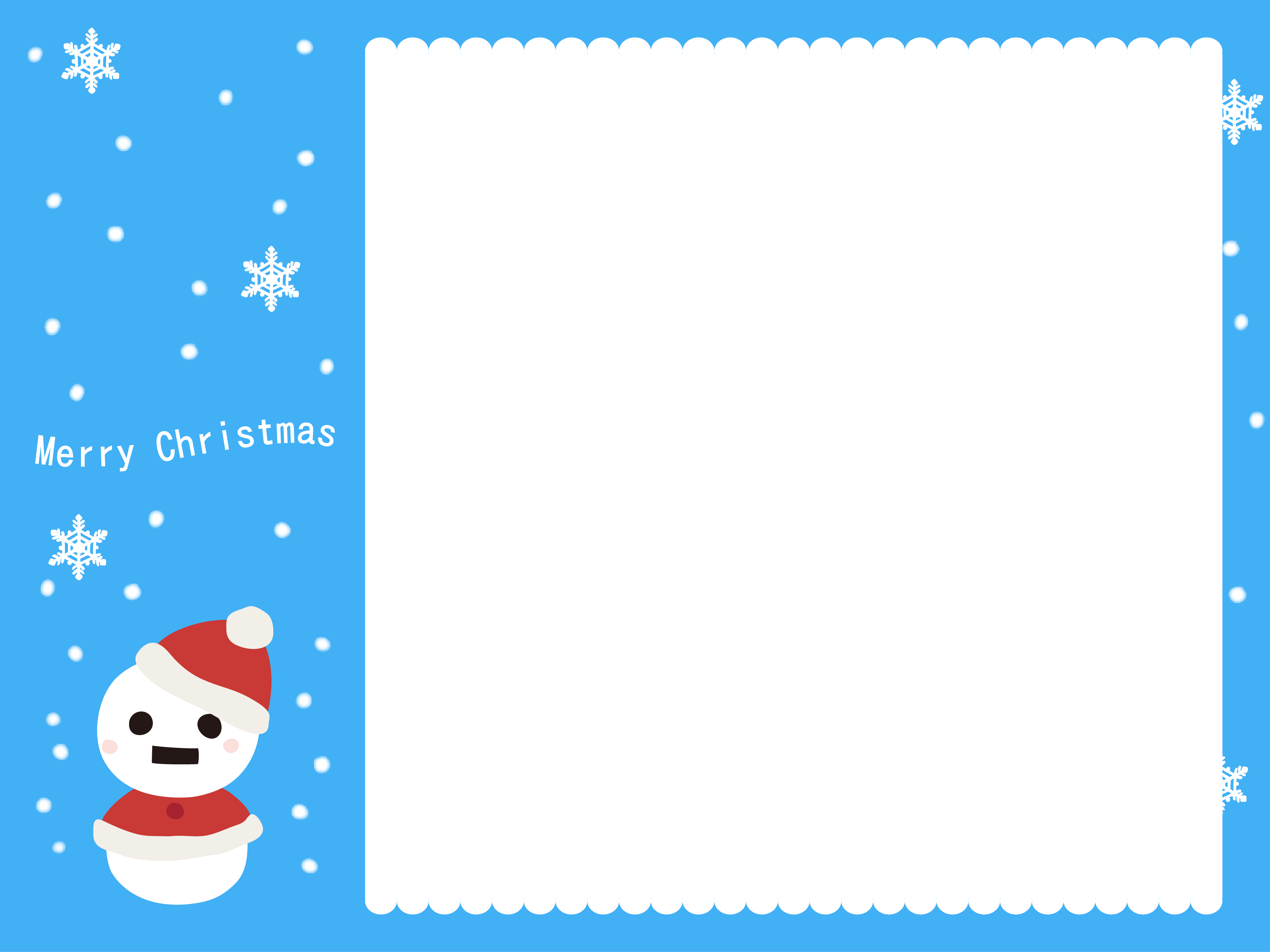 Snowman Santa's blue Christmas frame Decorative frame