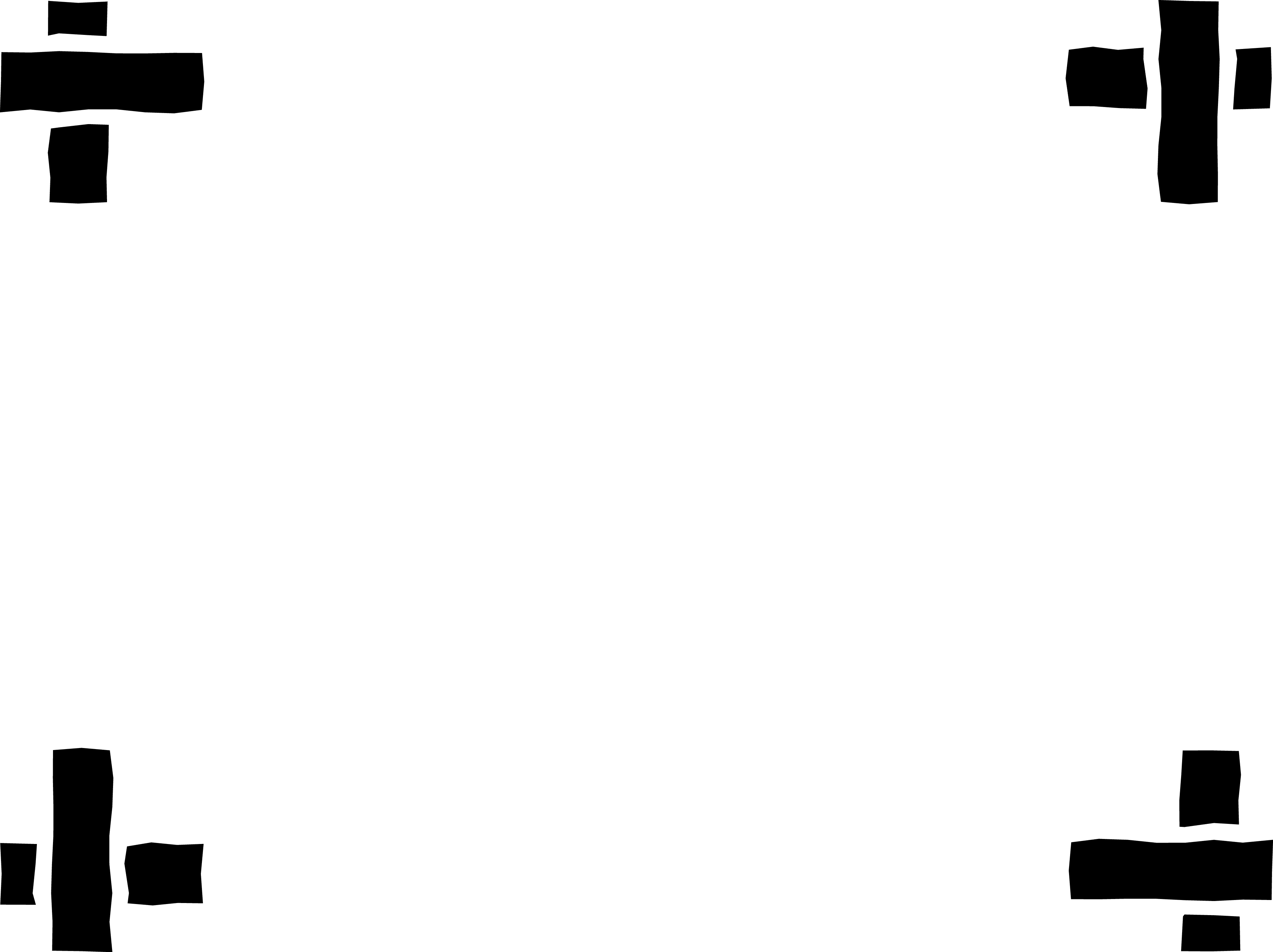 Black and white four corner frame Decorative frame