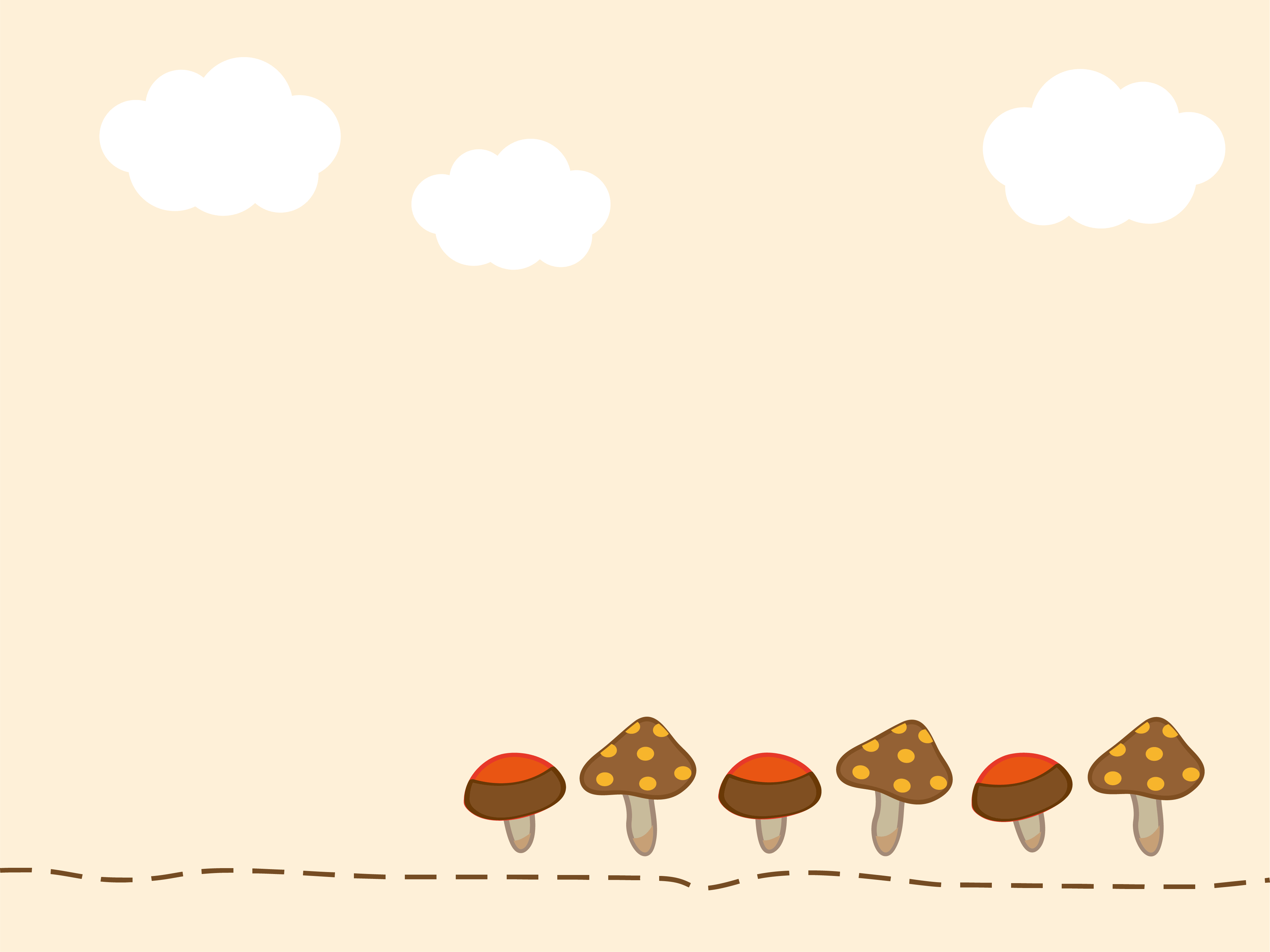 Mushroom and cloud frame Decorative frame