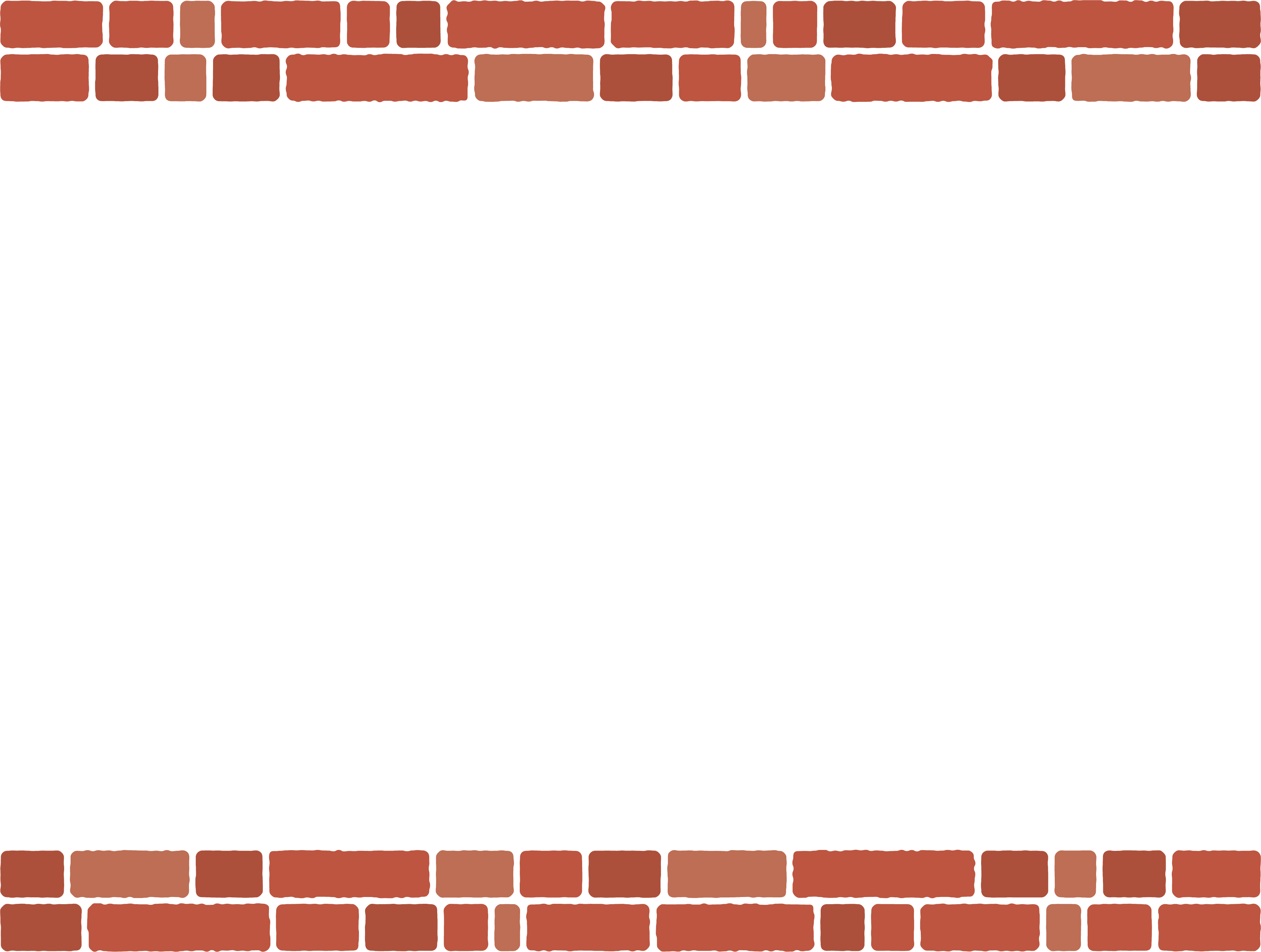 Reddish brown brick top and bottom frame Decorative frame