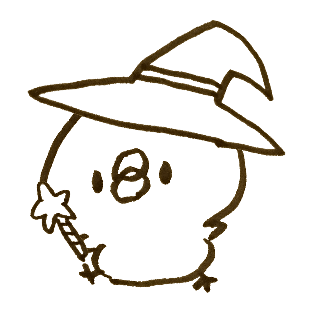 A chick dressed as Halloween