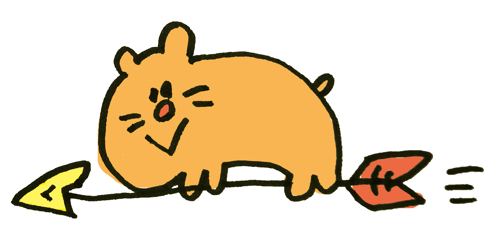 Mr. Goro who holds on to the bow and arrow and flies