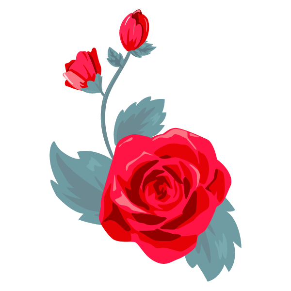 Rose flower material