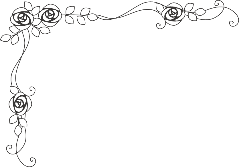 Decorative frame-Illustration frame-Decorative ruled line-Decorative line-Rose design