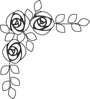 Decorative frame-Illustration frame-Decorative ruled line-Decorative line-Rose design