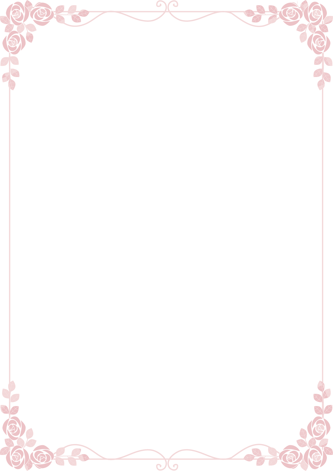 Decorative frame-Illustration frame-Decorative ruled line-Decorative line-Rose design