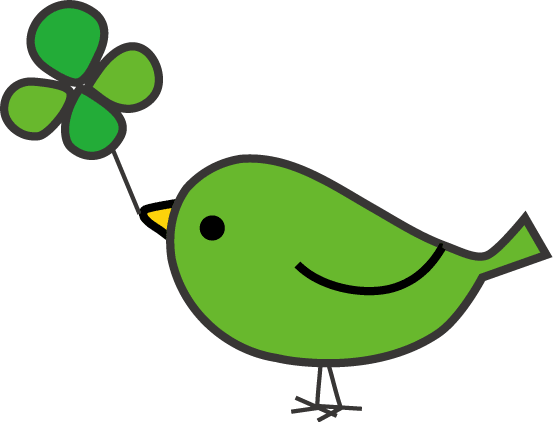 Little bird carrying happiness