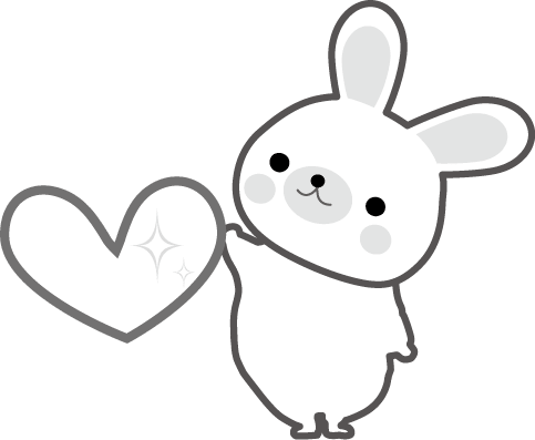 Rabbit parent and child and heart