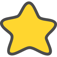 Cute hand-drawn icon of star