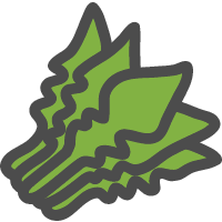 Cute hand-painted icon of spinach