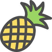 Cute pineapple icon