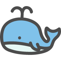 Cute icon of whale