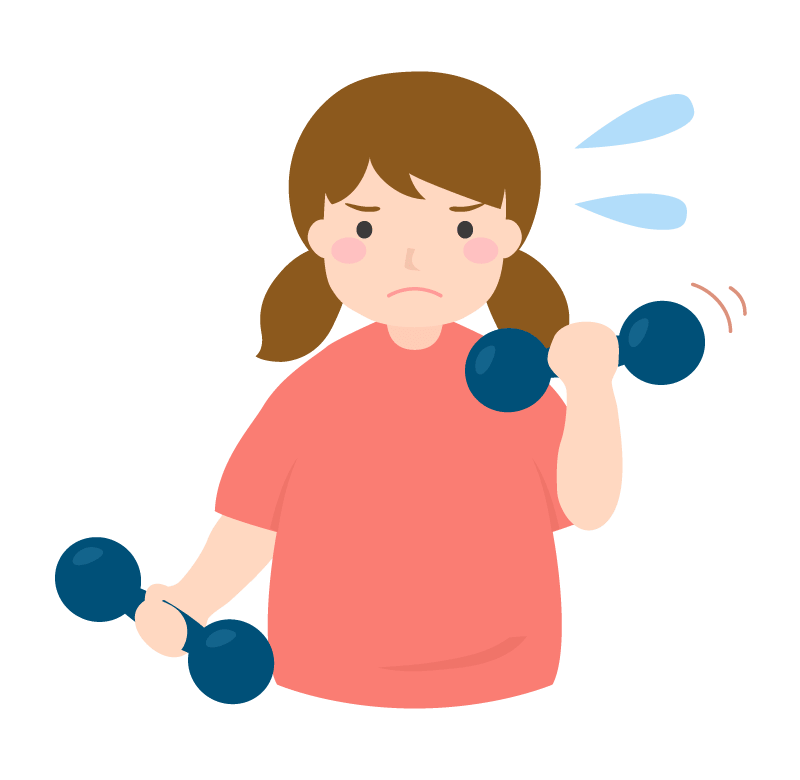 Woman on a dumbbell diet