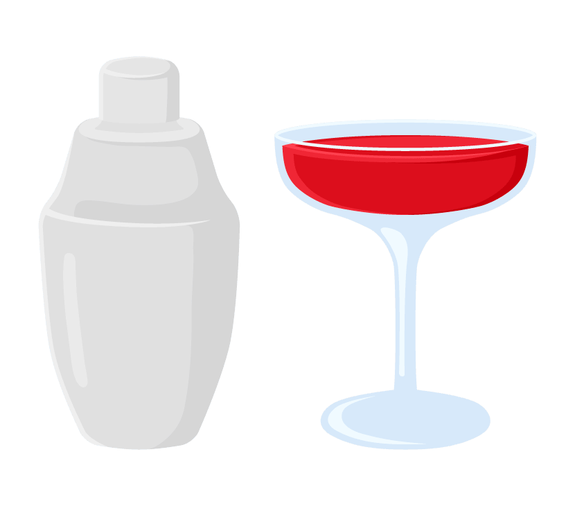 Cocktail shaker and cocktail