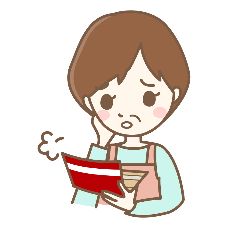 Woman sighing at the passbook