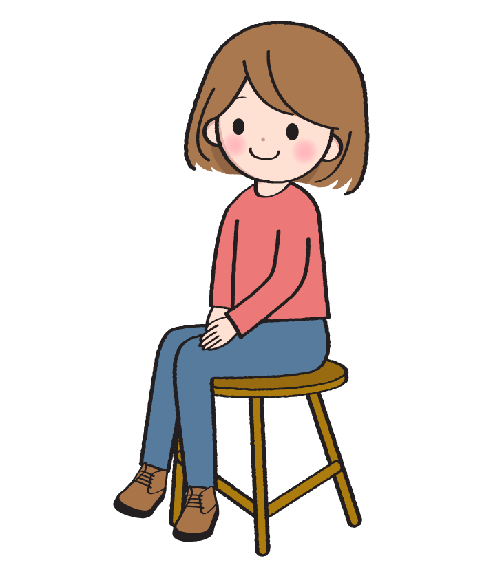 Woman sitting on a chair