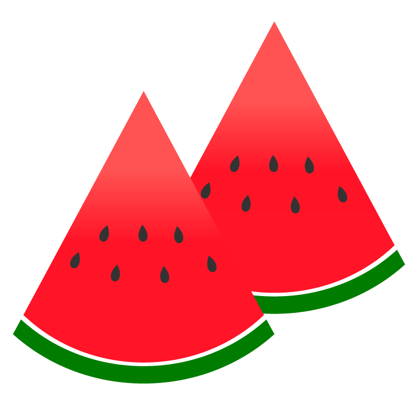 Watermelon cut into triangles