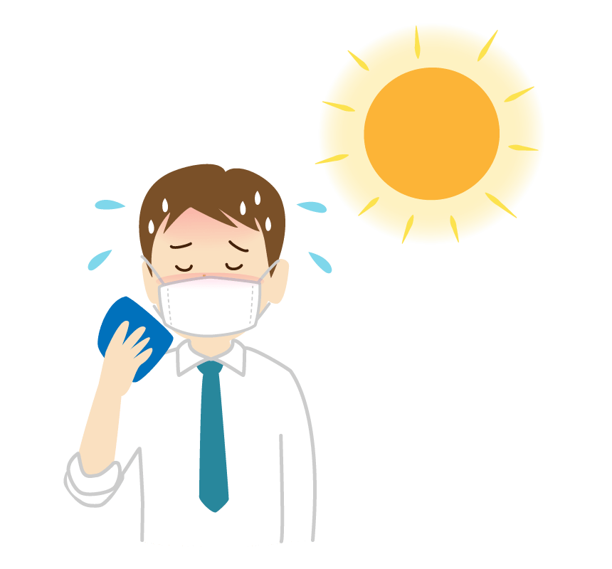 Mask Heat stroke office worker
