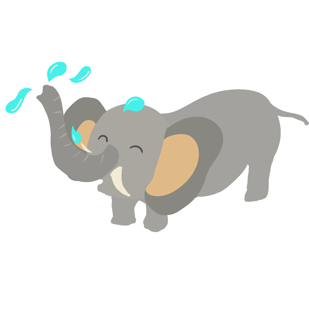 Elephant illustration-A collection of cute animal materials that can be used for free