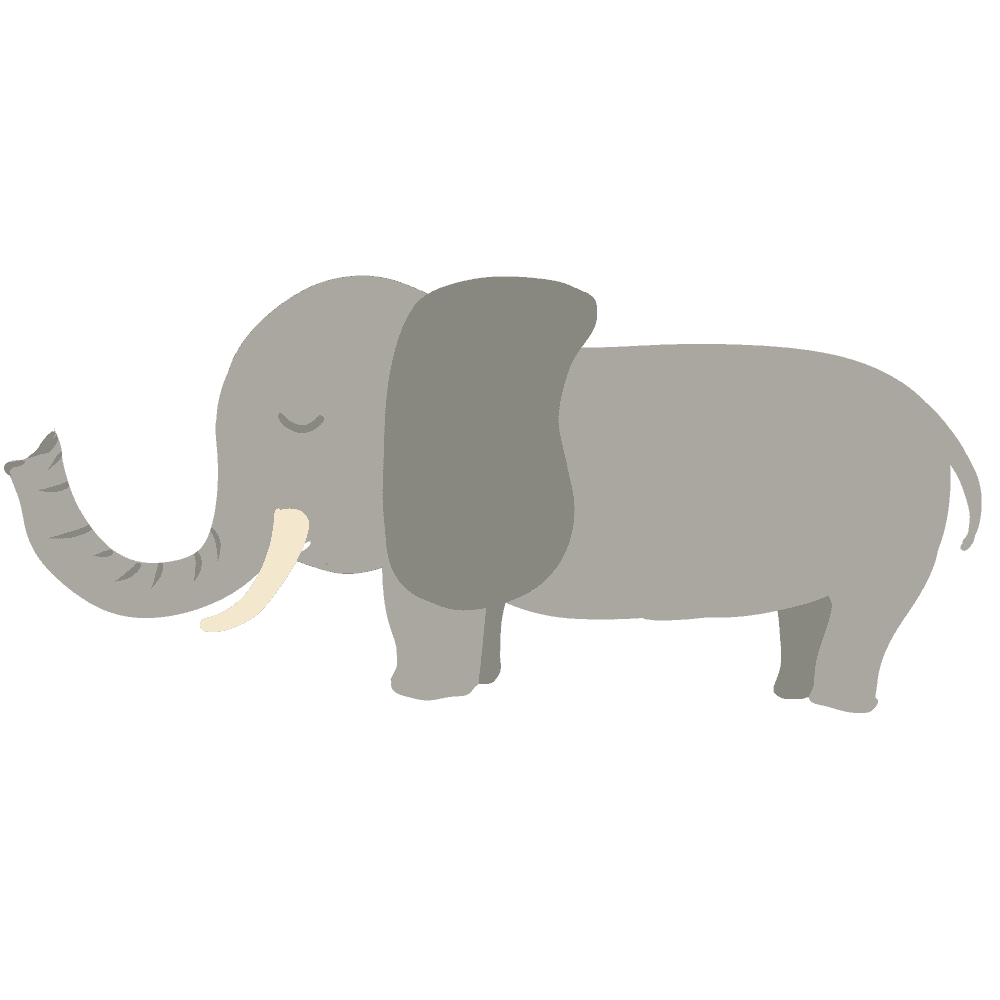 Elephant illustration-A collection of cute animal materials that can be used for free