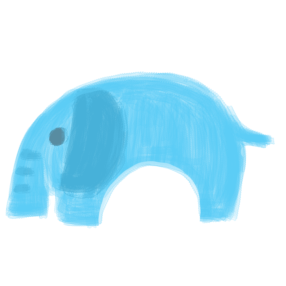 Elephant illustration-A collection of cute animal materials that can be used for free