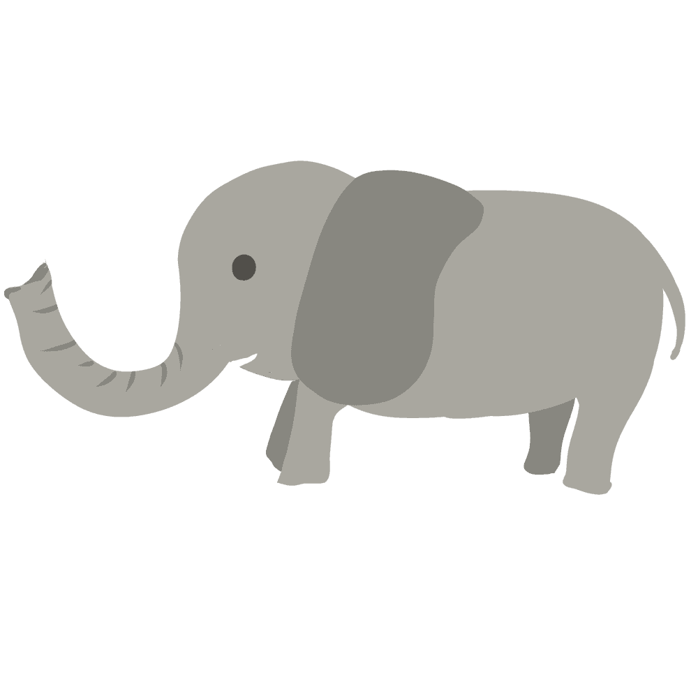 Elephant illustration-A collection of cute animal materials that can be used for free