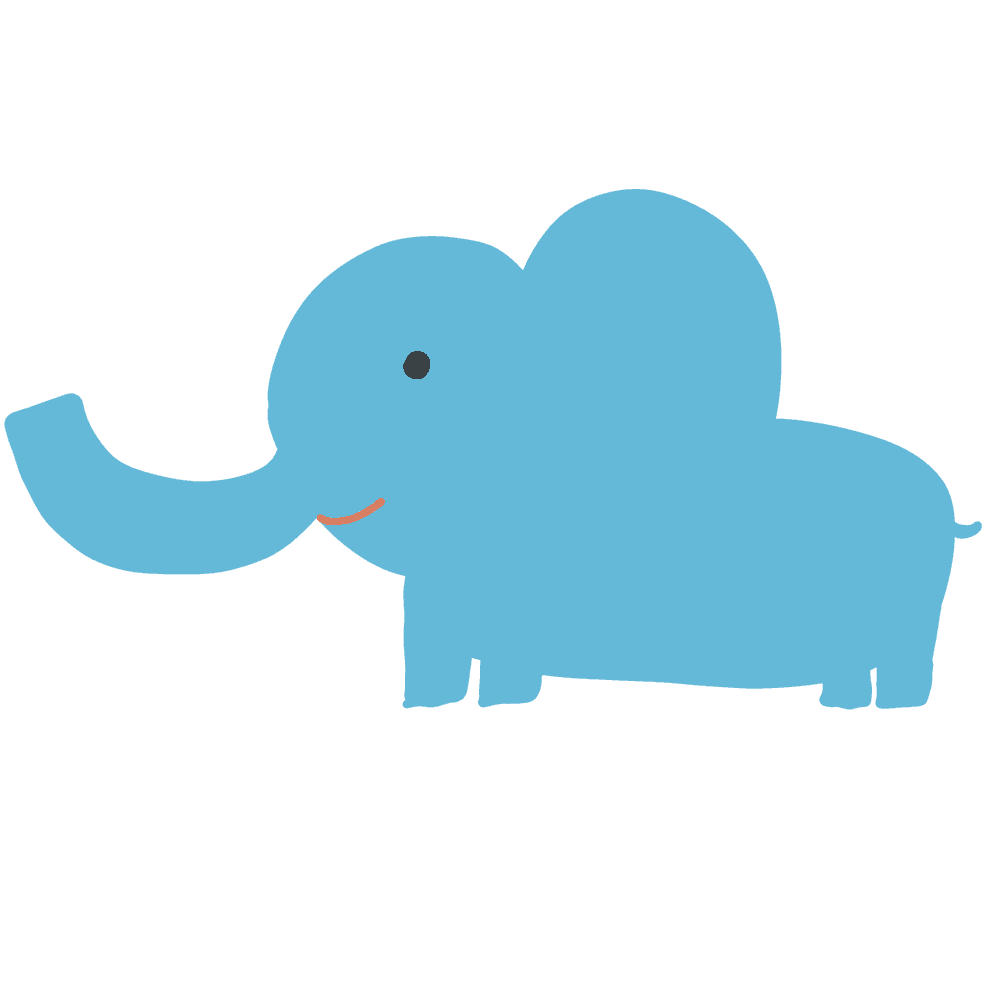 Elephant illustration-A collection of cute animal materials that can be used for free